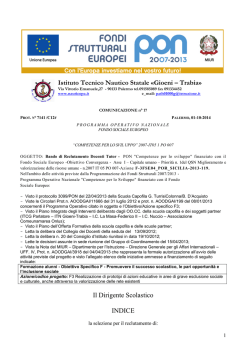 Circolare bando tutor interno pon Turrisi Colonna