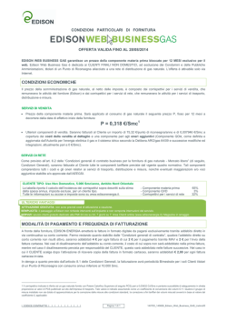 P = 0,318 &euro;/Smc - Edison Business