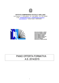 POF 2014_15 - istituto comprensivo 3 belluno