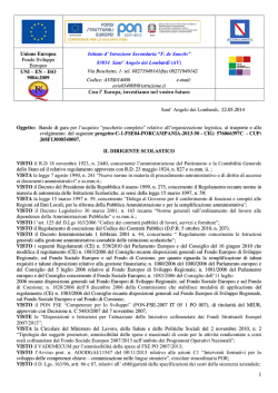 Bando Agenzie progetto C-1-FSE04-POR-CAMPANIA-2013