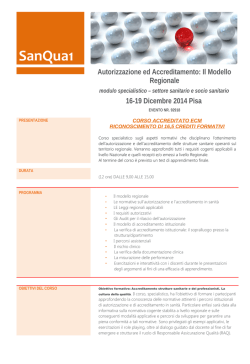 Programma - ITINERA Servizi alle Imprese