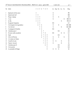 Prova II analisi 13&deg; web - Rally Matematico Transalpino