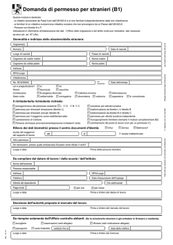 Domanda di permesso per stranieri (B1)