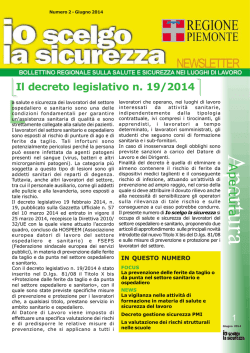Io scelgo la sicurezza n. 2 giugno 2014