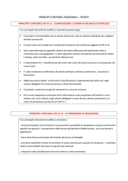 Principi contabili nazionali rivisti
