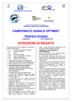 Istruzioni di Regata - Circolo Nautico Chioggia