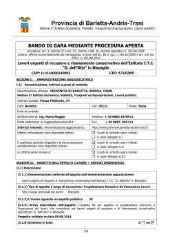 Bando - Ordine degli Architetti Barletta-Andria