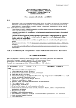 Piano annuale delle attivit&agrave; a.s. 2013-14