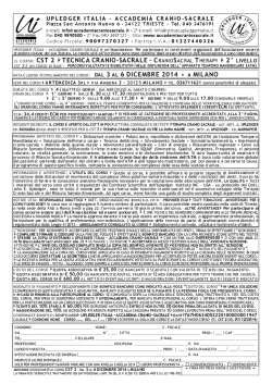 il corso: cst 2 tecnica cranio-sacrale &ndash; c a milano