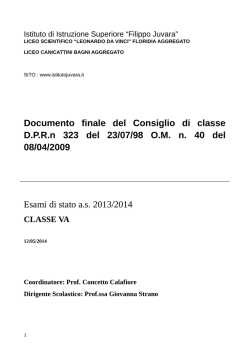 5A - liceo scientifico da vinci floridia