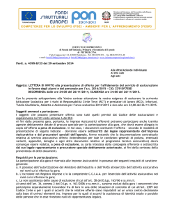 Lettera di invito - Istituto Comprensivo San Pio da Pietrelcina