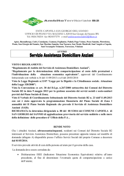 Avviso e modello di domanda SAD Anziani