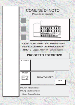 elenco prezzi - Comune di Noto