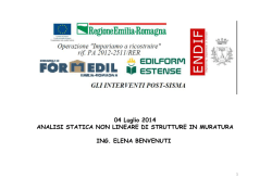 3.5 Analisi statica nonlineare muratura - Benvenuti