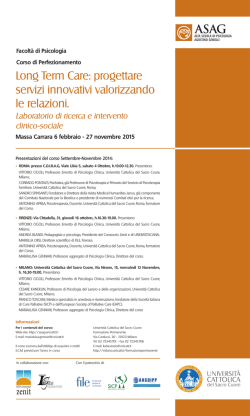 Locandina - ASAG - Universit&agrave; Cattolica del Sacro Cuore