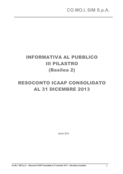 Basilea 2 - III Pilastro - Informativa al pubblico