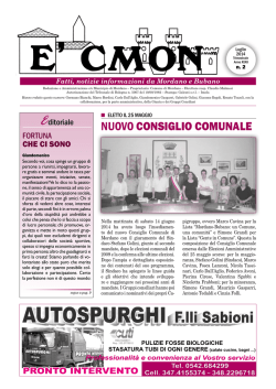 NUOVO CONSIGLIO COMUNALE