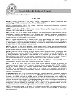 Ripartizione Studenti - Seconda Universit&agrave; degli Studi di Napoli