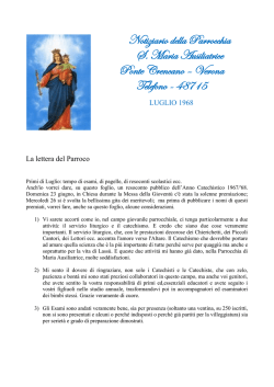 Bollettino di Luglio (1968) - Parrocchia Santa Maria Ausiliatrice