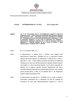Determinazione n. 17514/641 del 27/06/2014