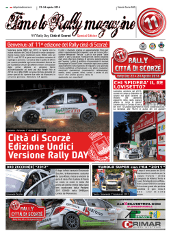 Rally Magazine 2014 - Rally Citt&agrave; di Scorz&egrave;