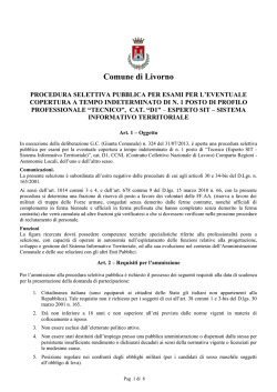 bando - Comune di Livorno