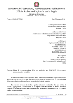 Ministero dell - Ufficio Scolastico Regionale per la Puglia