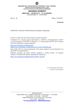 Cir32_Direttiva MIUR Sistema Nazionale Valutazione - Isis