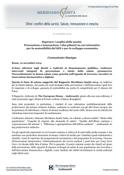 Comunicato stampa