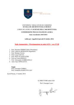 comm. SDA III proclamazione