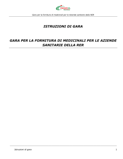 Istruzioni di gara - Intercent-ER - Regione Emilia