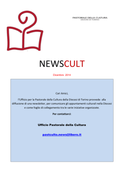 Newsletter prima quindicina dicembre 2014 ( pdf, 1.030 KB)
