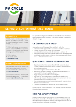 SERVIZI DI CONFORMITÀ RAEE | ITALIA