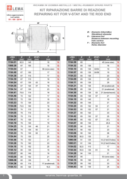 kit riparazione barre di reazione repairing kit for v