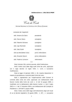 Delibera n. 148/2014/PRSP