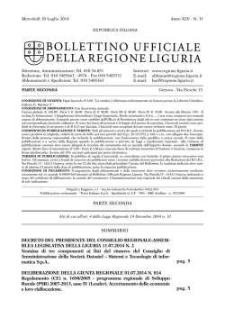 pag. 5 pag. 5 PARTE SECONDA SOMMARIO DECRETO DEL