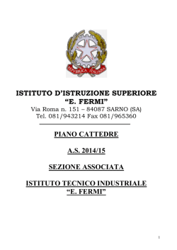 Piano cattedre - " E. Fermi"