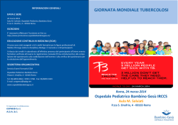 giornata mondiale tubercolosi - Formazione Ospedale Pediatrico