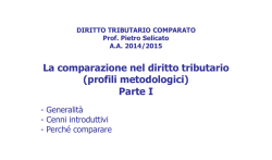 La comparazione nel diritto tributario (profili metodologici)