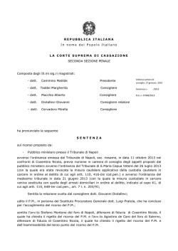 Cassazione sentenza 17.1.2014