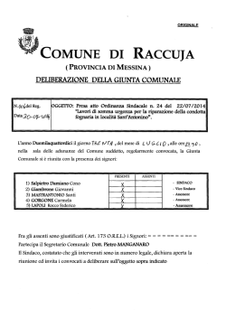 la giunta comunale - Comune di Raccuja