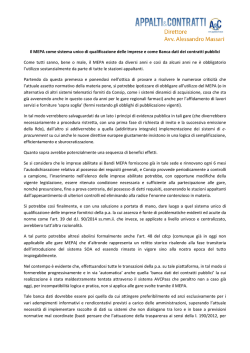Mepa testo integrale - Le Banche Dati per gli Operatori del Diritto