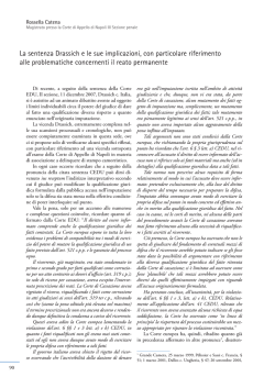 La sentenza Drassich e le sue implicazioni, con