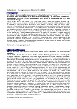 Leggi la rassegna del 30 settembre