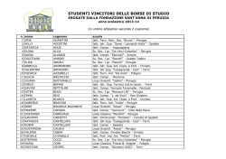 studenti vincitori borse di studio - Ufficio Scolastico Regionale per l
