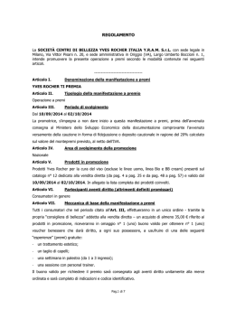 Operazione a premi - Un trattamento benessere a scelta tra