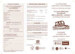 Le prassi fallimentari dei tribunali della Lombardia&hellip;continua