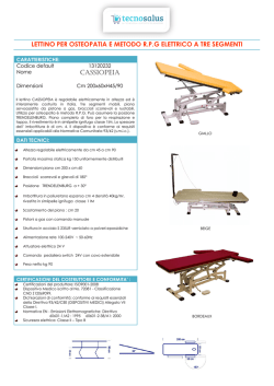 lettino per osteopatia e metodo rpg elettrico a tre segmenti cassiopeia