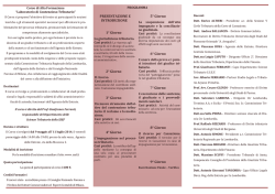 PRESENTAZIONE E INTRODUZIONE 1&deg; Giorno 2&deg; Giorno 3&deg; Giorno