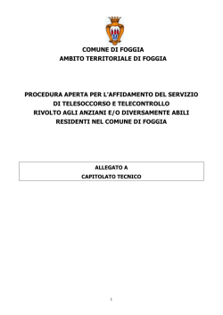comune di foggia ambito territoriale di foggia procedura aperta per l